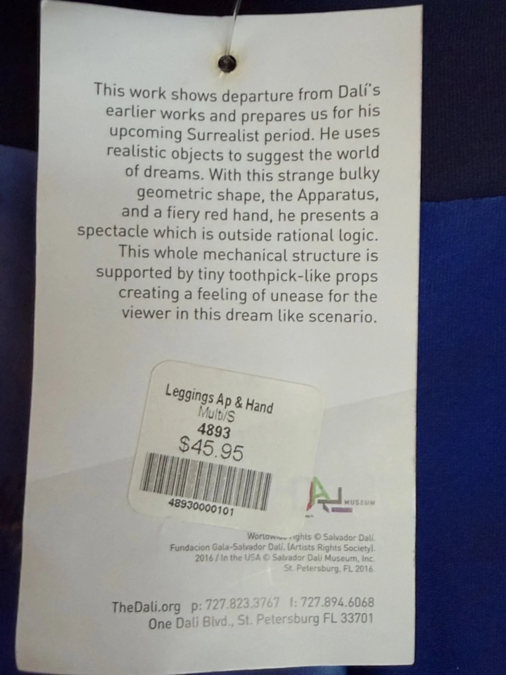 SALVADOR DALI Apparatus and Hand 1927 Leggings - Picture 8 of 12